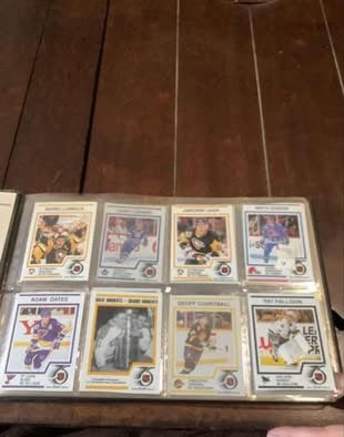 1991  -92 Kraft Kraft Dinner NHL 75th Anniversary Complete Hockey Card Set in Binder