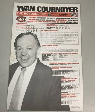 Autographed Yvan Cournoyer Poster & Ticket Stub - 2002 Ottawa 67's Special Night