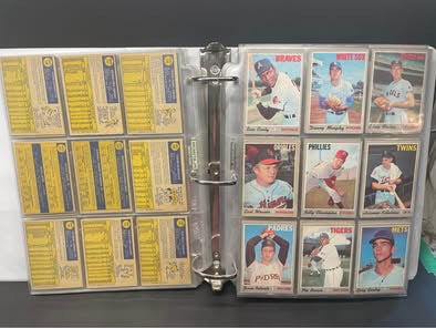 1970 O-Pee-Chee (OPC) Baseball Card Lot – 250/546 – w/ Binder & Sleeves – Starter Set!
