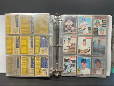 1970 O-Pee-Chee (OPC) Baseball Card Lot – 250/546 – w/ Binder & Sleeves – Starter Set!