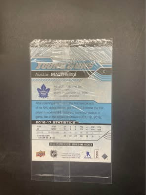 2016-17 Upper Deck Series 1 Auston Matthews JUMBO Young Guns Rookie #201 – FACTORY SEALED!