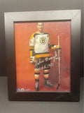 Johnny Bucyk Autographed & Framed Boston Bruins Photo (COA / HOF 1981)