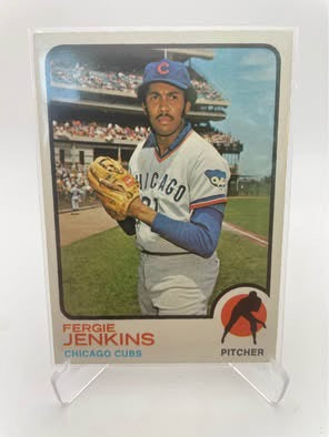 1973 Topps Baseball Card #180 - Fergie Jenkins (Chicago Cubs) - Hall of Famer