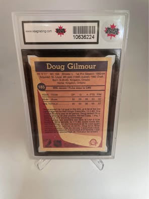 1984-85 O-Pee-Chee Doug Gilmour Rookie Card #185 - KSA 9 MINT (Blues)