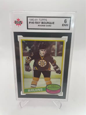 1980-81 Topps Ray Bourque Rookie Card #140 - KSA 6 ENM (Bruins)