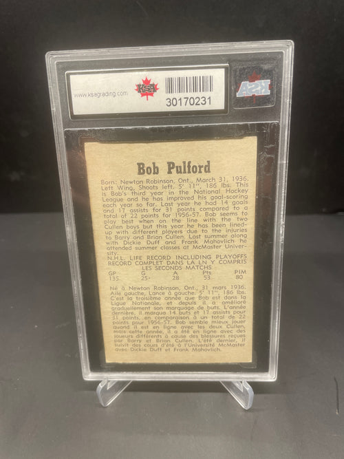 1958-59 Parkhurst Bob Pulford #45 - KSA 5 EX (Toronto Maple Leafs)