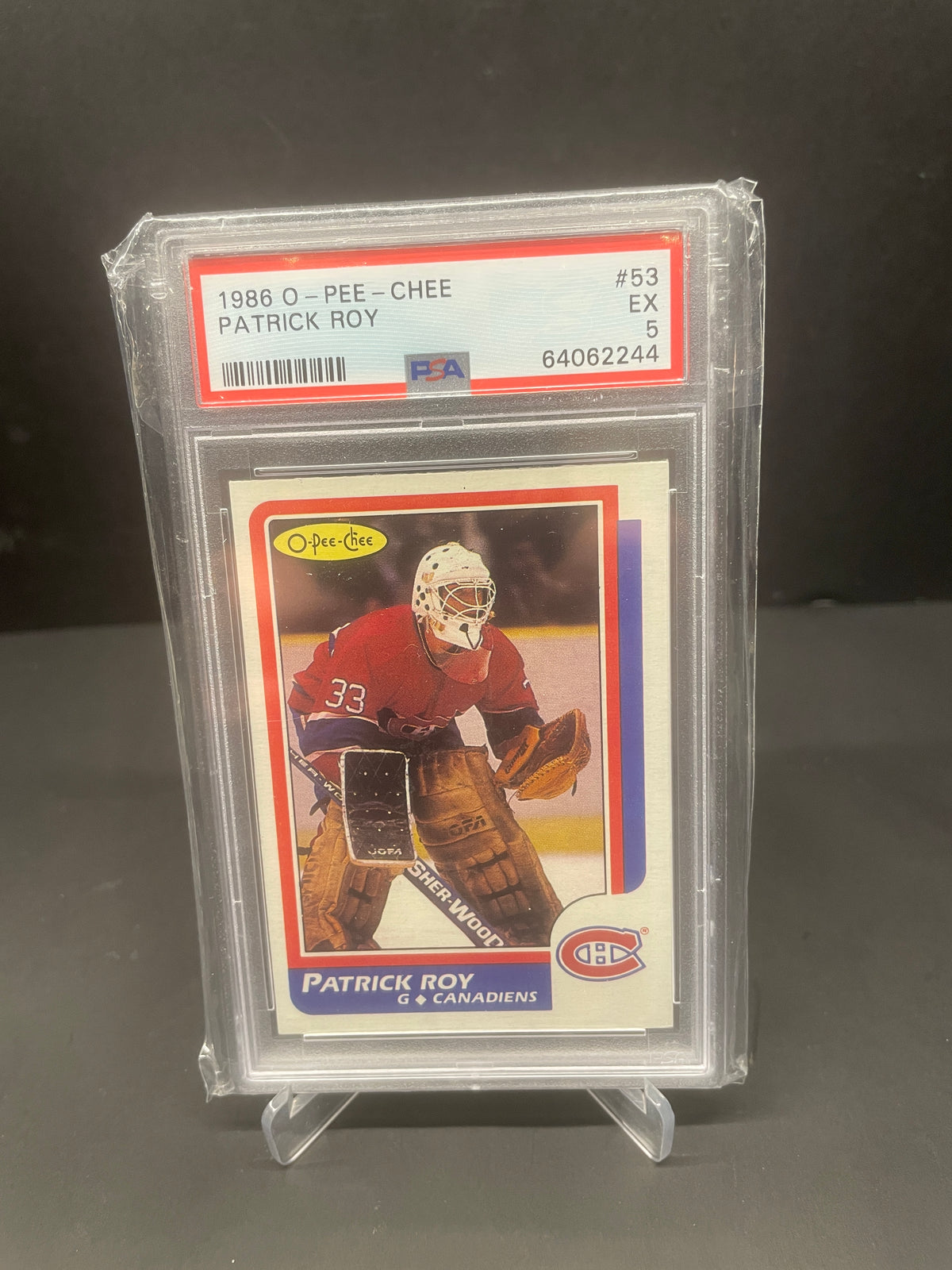 Up for sale is an absolute classic: a 1986-87 O-Pee-Chee Patrick Roy Rookie Card (#53)