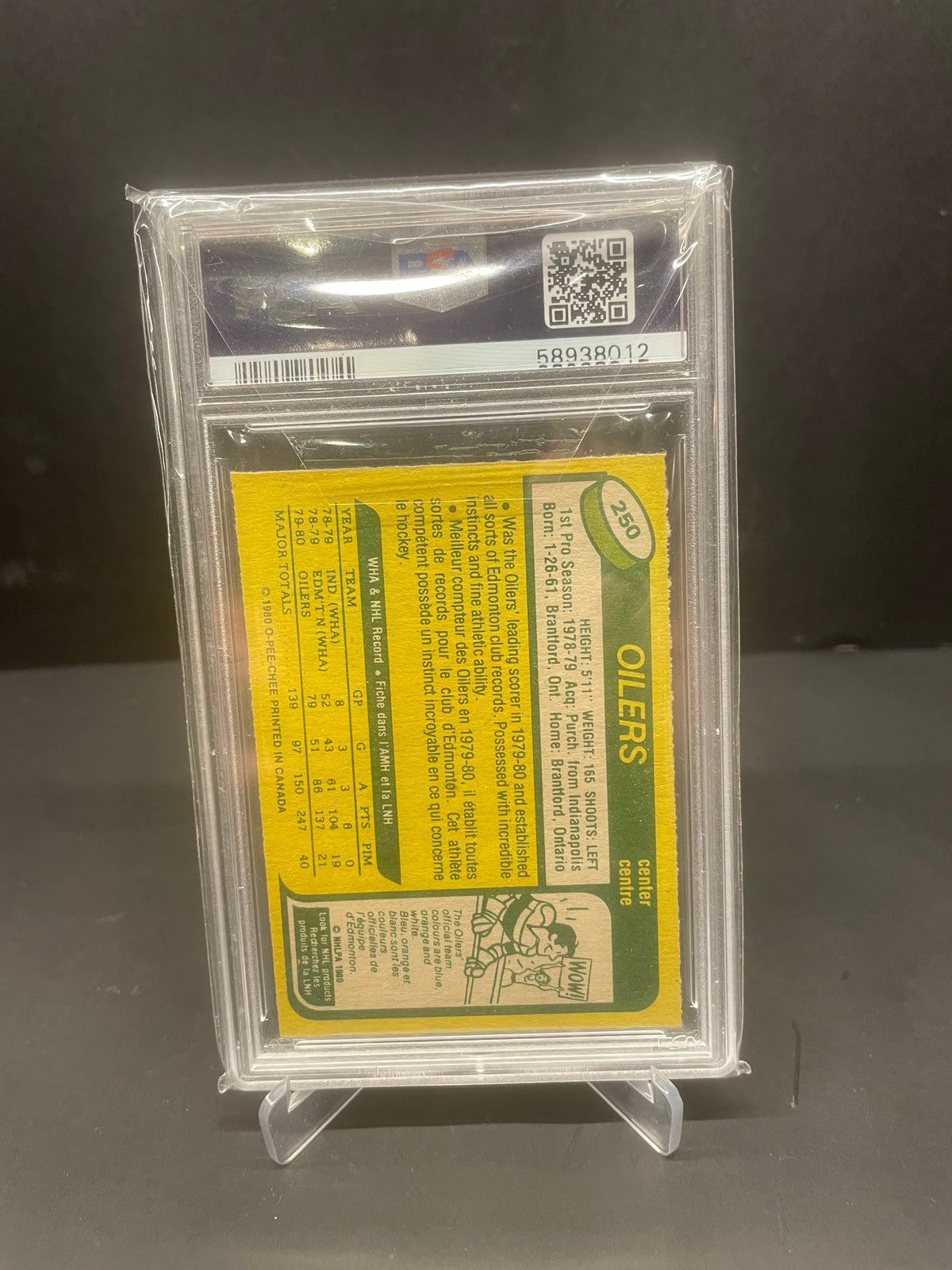 1980-81 O-Pee-Chee Wayne Gretzky #250 (2nd Year) — PSA 8 NM-MT
