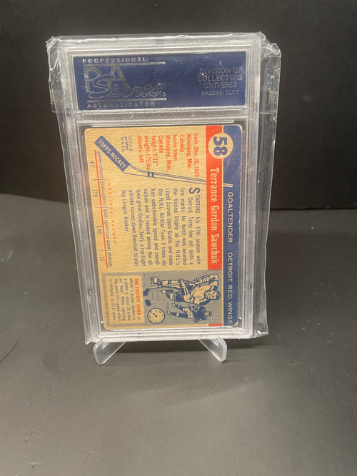 1954 Topps Terry Sawchuk #58 - PSA 2 GOOD (Detroit Red Wings HOF)
