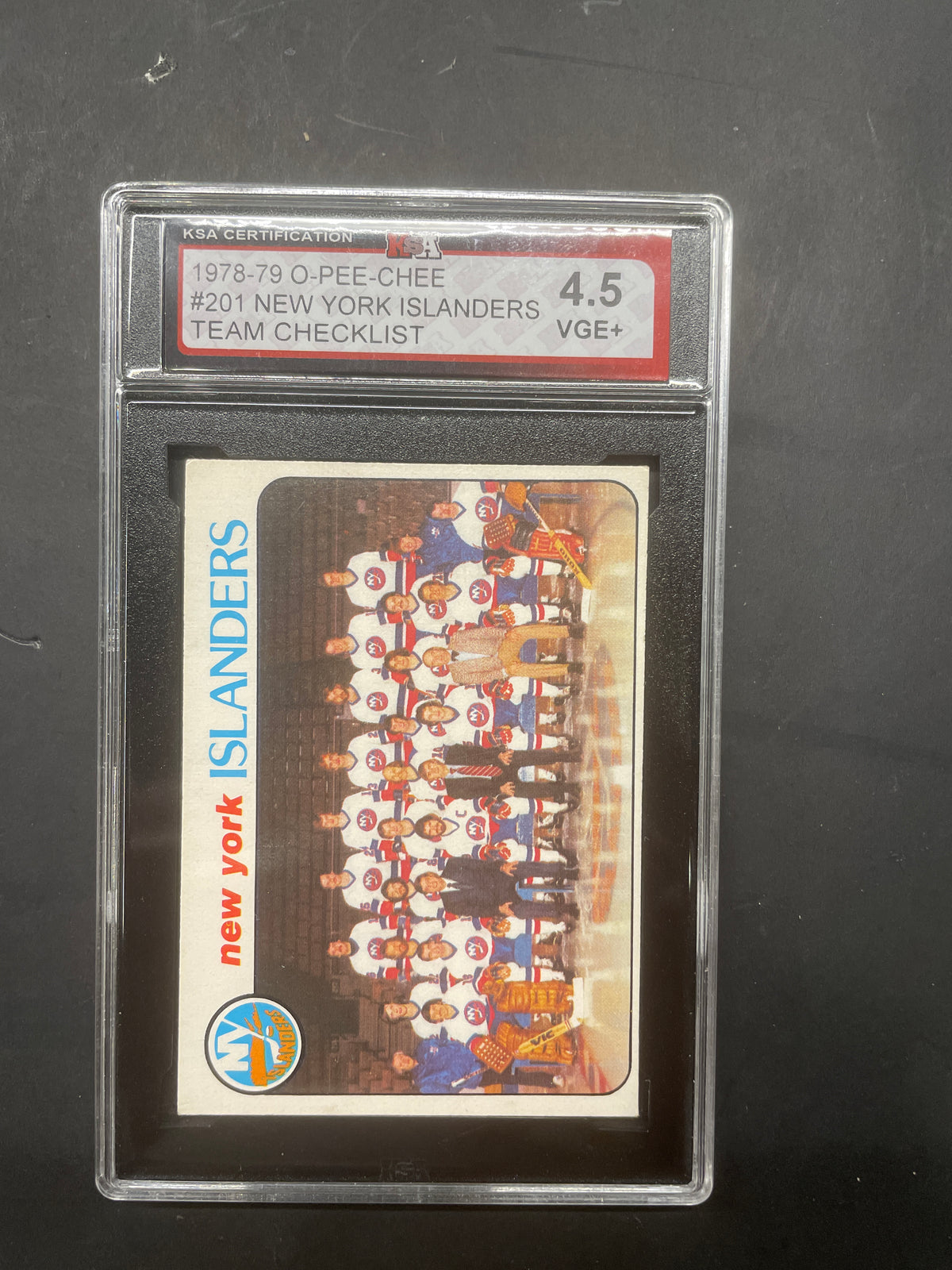 1978-79 O-Pee-Chee New York Islanders Team Checklist #201 - KSA 4.5 VGE+