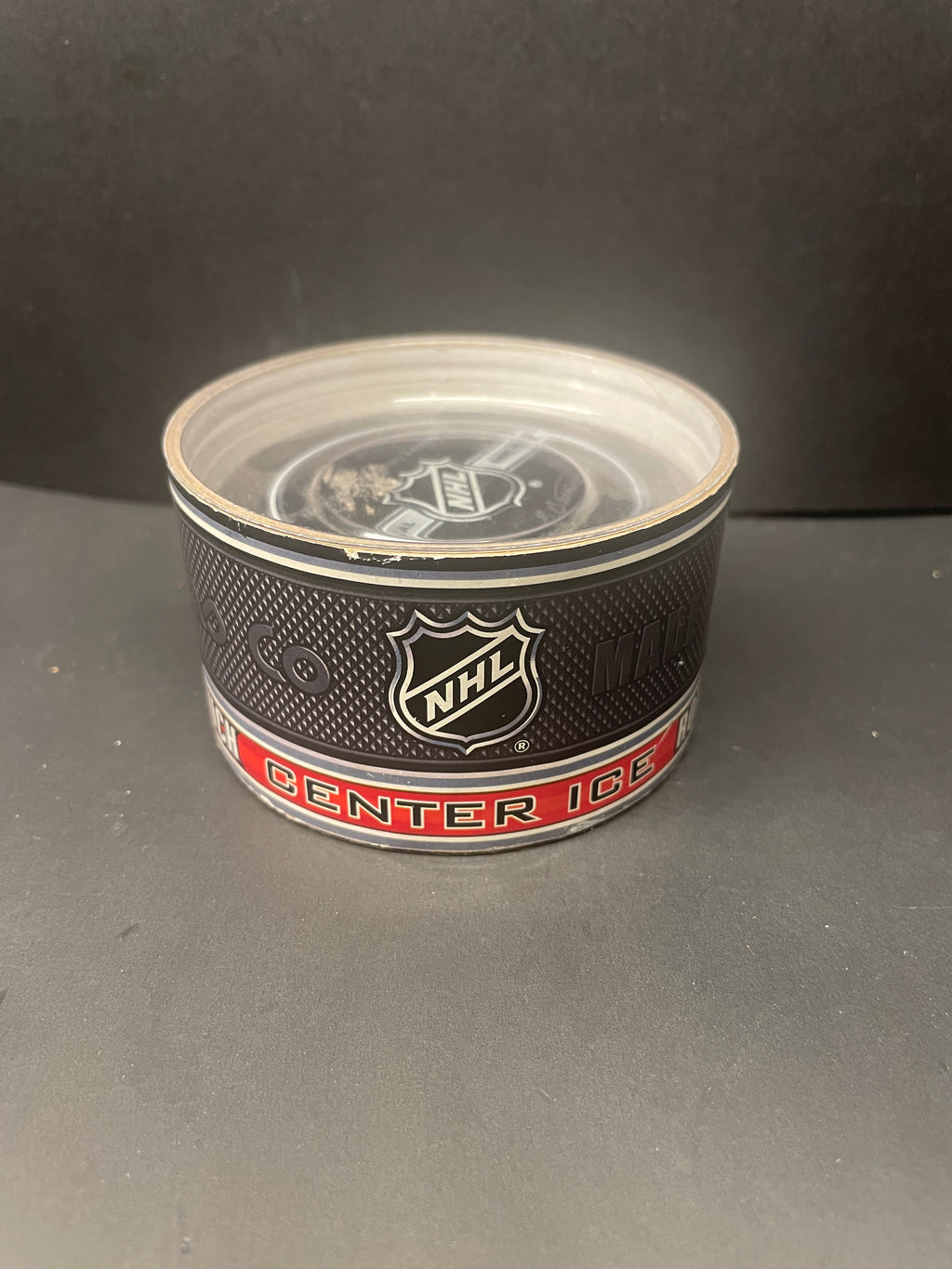 Vintage Los Angeles Kings NHL Official Game Puck with Center Ice Display Case