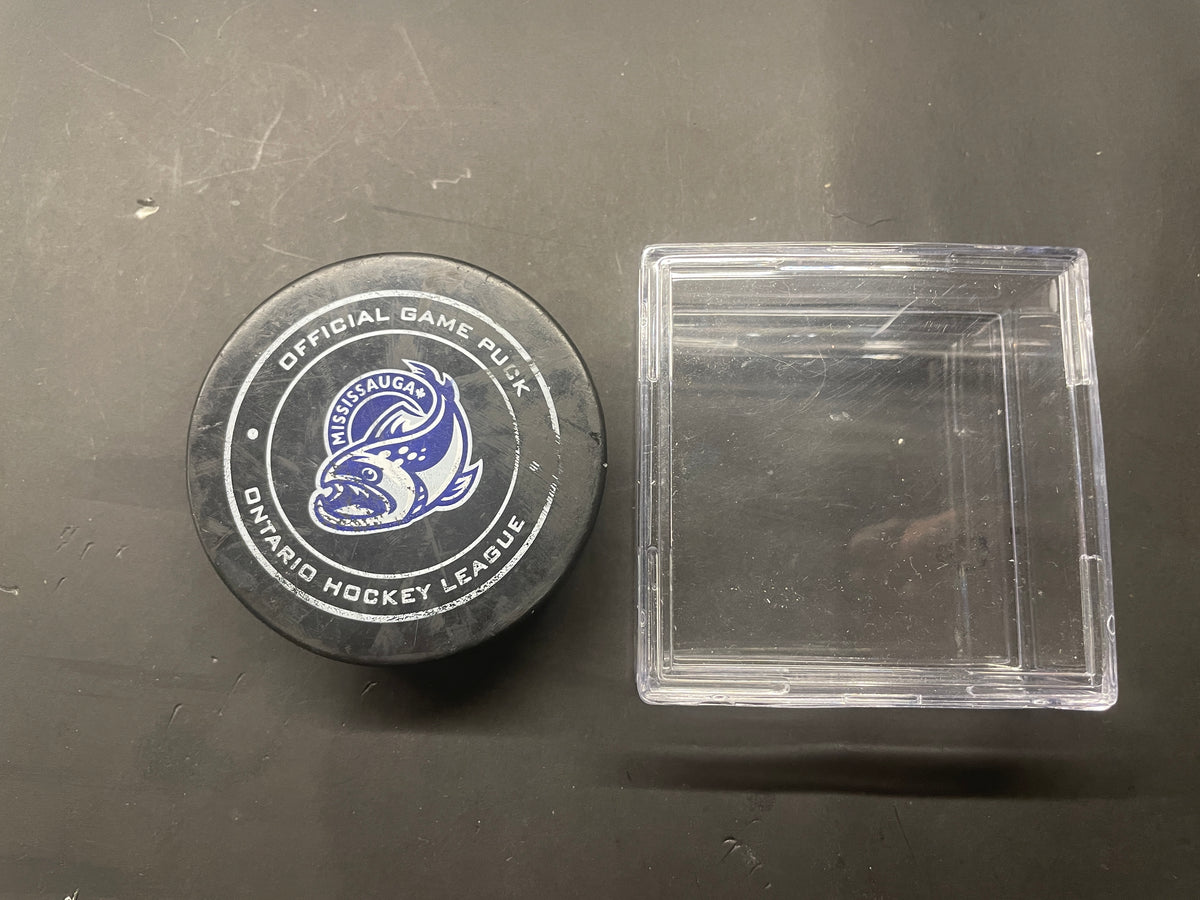 Vintage Mississauga St. Michael's Majors OHL Official Game Puck with Display Case