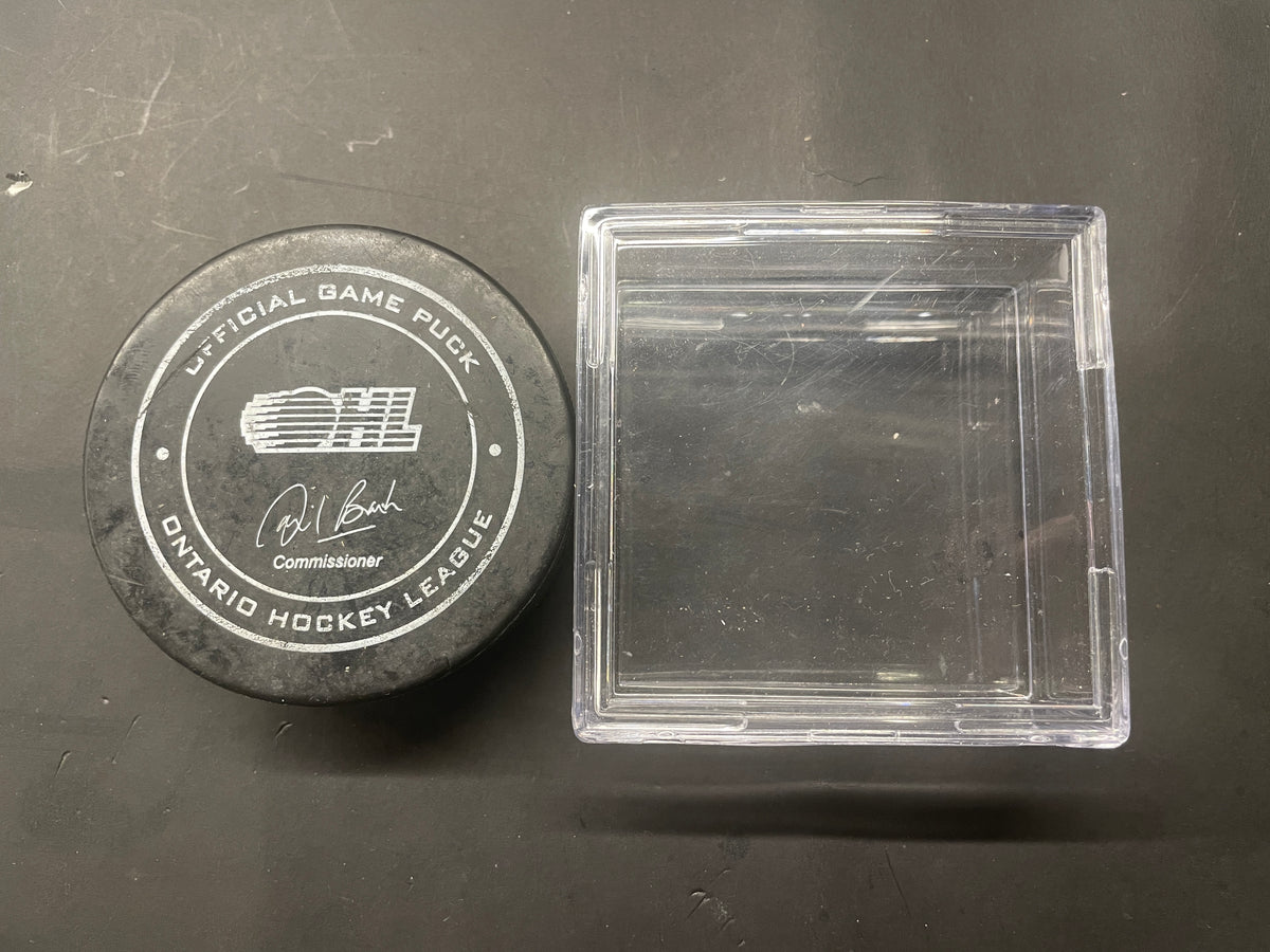 Vintage Mississauga St. Michael's Majors OHL Official Game Puck with Display Case