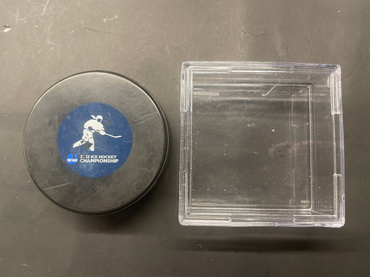 Official 2012 NCAA Ice Hockey Championship Souvenir Puck with Display Case