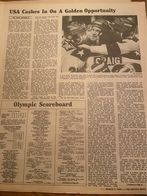Rare Vintage 1980 The Hockey News Magazine - "Miracle on Ice" USA Wins Gold Issue