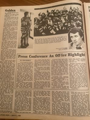 Rare Vintage 1980 The Hockey News Magazine - "Miracle on Ice" USA Wins Gold Issue