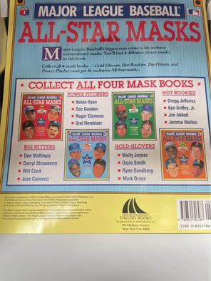 Vintage 1990 MLB All-Star Masks Booklet - Power Pitchers (Unpunched!)
