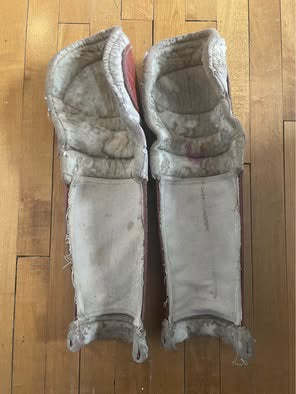 Vintage 1940s-1950s Stall and Dean Puckmaster Hockey Shin Pads