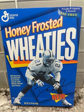 Vintage 1996 Deion Sanders "Prime Time" Honey Frosted Wheaties Box – Dallas Cowboys