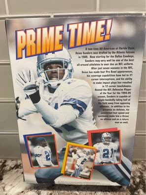 Vintage 1996 Deion Sanders "Prime Time" Honey Frosted Wheaties Box – Dallas Cowboys