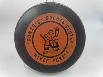 Vintage Chicago Blackhawks Gunzo's Sports Center Hockey Puck – Retro Souvenir