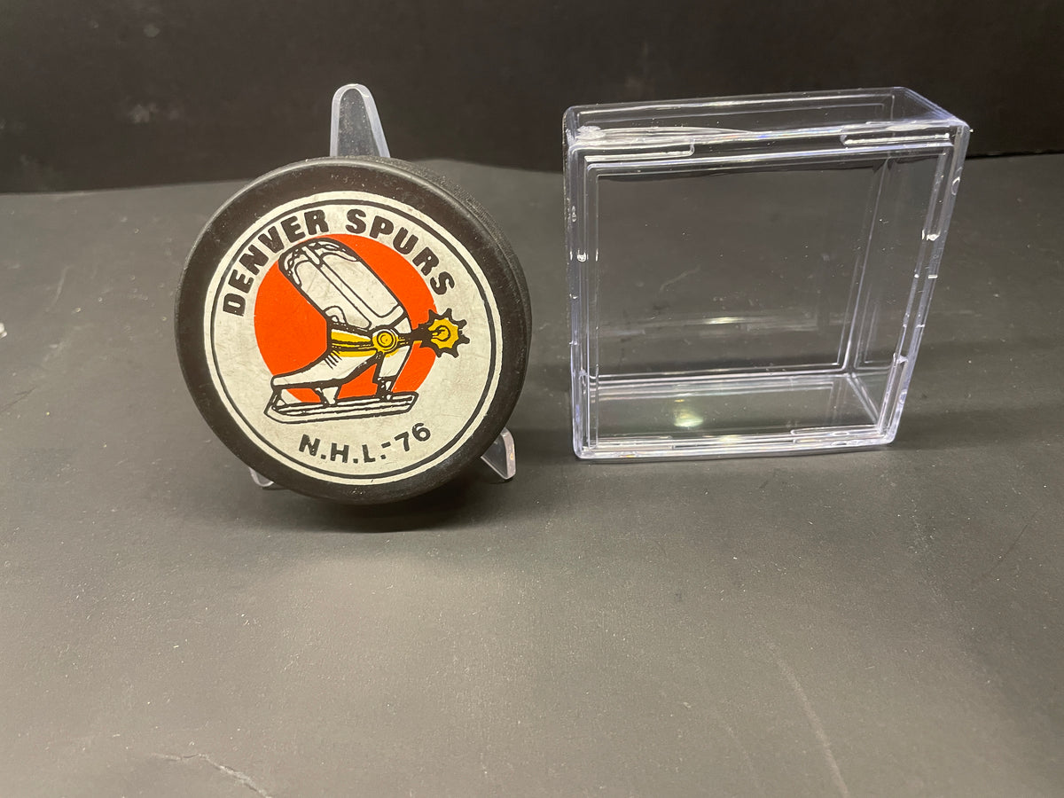 Ultra-Rare Vintage 1975–76 Denver Spurs NHL Expansion Puck – Viceroy Made in Canada