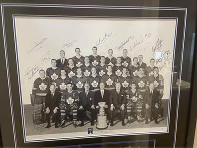 Rare Framed 1966-67 Toronto Maple Leafs Multi-Signed Stanley Cup Photo + COA
