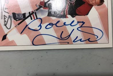 Bobby Hull Signed 1991-92 Ultimate Original Six Hockey Card #77 – Obtained In-Person