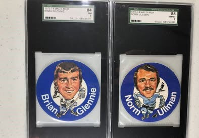 1973-74 Mac's Milk Vintage Hockey Cloth Stickers - SGC Graded Lot (5)