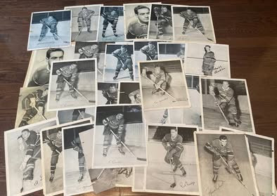 Vintage 1940s/1950s Montreal Canadiens Team-Issued Premium Photos – Rare Lot of 27