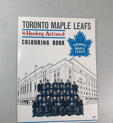 Rare Vintage 1964/65 Toronto Maple Leafs "Hockey Action" Unused Colouring Book – Mint Condition!