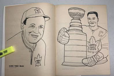 Rare Vintage 1964/65 Toronto Maple Leafs "Hockey Action" Unused Colouring Book – Mint Condition!
