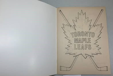 Rare Vintage 1964/65 Toronto Maple Leafs "Hockey Action" Unused Colouring Book – Mint Condition!