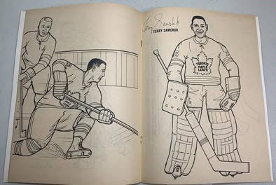 Rare Vintage 1964/65 Toronto Maple Leafs "Hockey Action" Unused Colouring Book – Mint Condition!