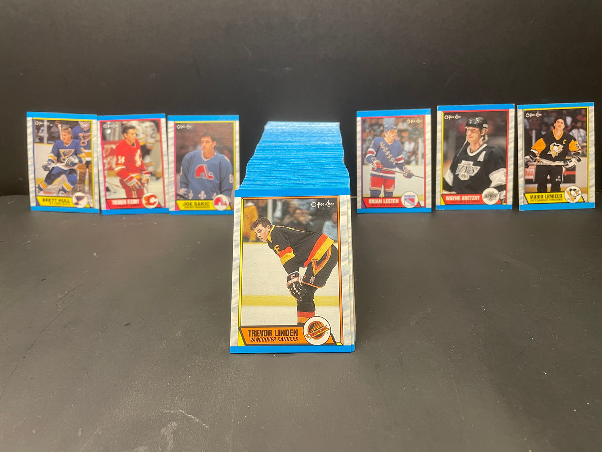 NM 1989-90 O-Pee-Chee Hockey Complete Set Rookies & Stars – Sakic, Fleury, and Gretzky, Lemieux