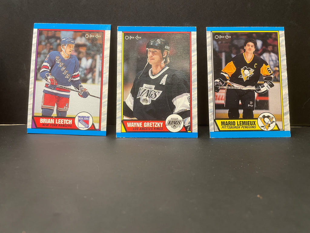 NM 1989-90 O-Pee-Chee Hockey Complete Set Rookies & Stars – Sakic, Fleury, and Gretzky, Lemieux